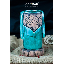 Tiki Mug Moai Turchese