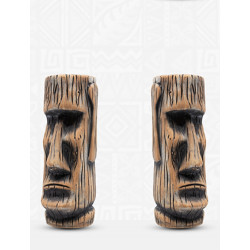 Vaso Tiki Moai Madera