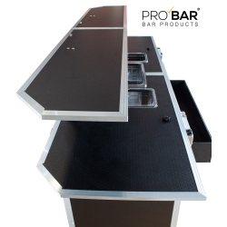 Mostrador Portátil de Bar con Maleta Trolley PRO