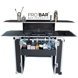 Mostrador Portátil de Bar con Maleta Trolley