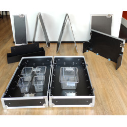 Mostrador Portátil de Bar con Maleta Trolley