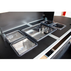 Mostrador Portátil de Bar con Maleta Trolley