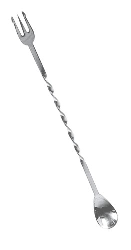 Cuchara de bar Neptuno 28 cm con tridente, acero inoxidable - Imagen 2