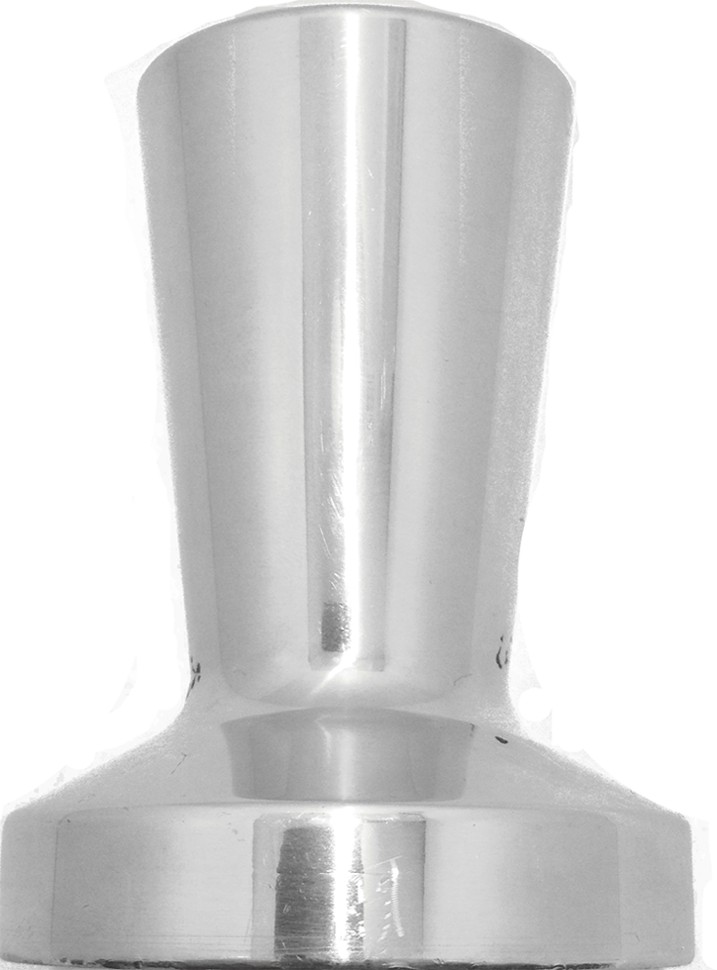 Tamper de 53 mm pulido, base plana, acero inoxidable Motta