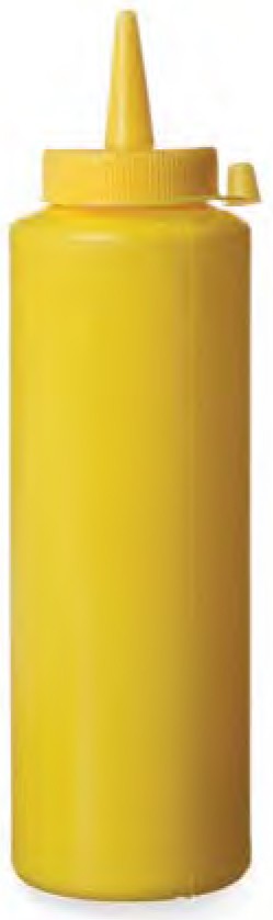 Botella dosificadora squeezer 200 ml, amarilla
