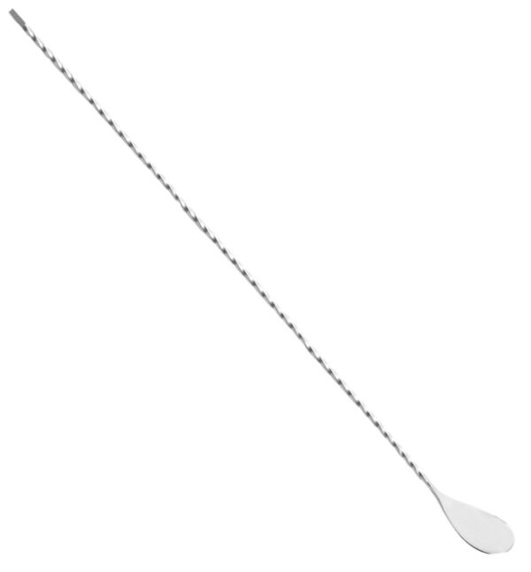 Cuchara de bar 30 cm con mango en espiral, acero inoxidable
