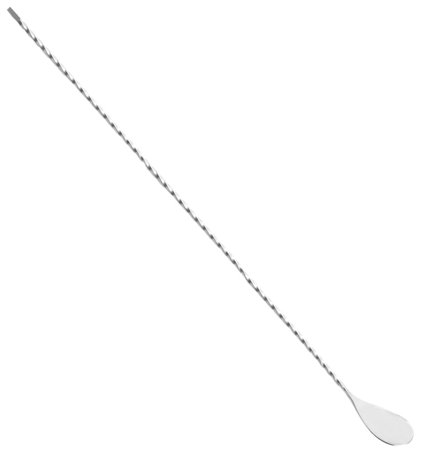 Cuchara de bar 30 cm con mango en espiral, acero inoxidable