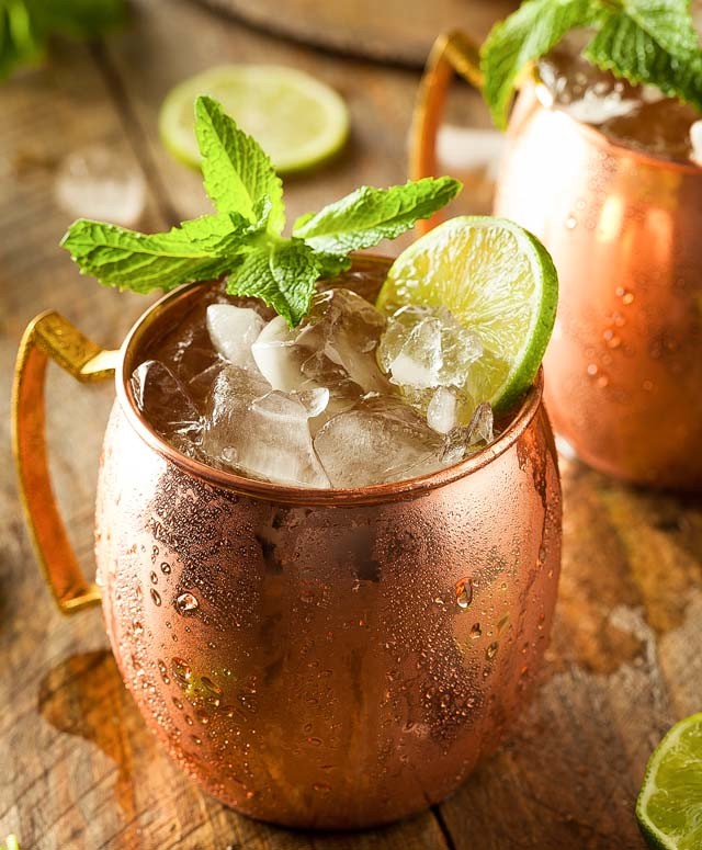 Taza Moscow Mule de acero chapado en cobre