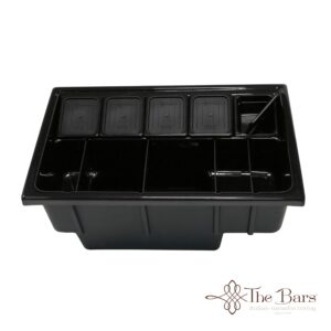 Estación de coctelería empotrable negra, 84,5 cm, ABS y policarbonato