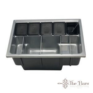Estación de coctelería empotrable gris, 84,5 cm, ABS y policarbonato