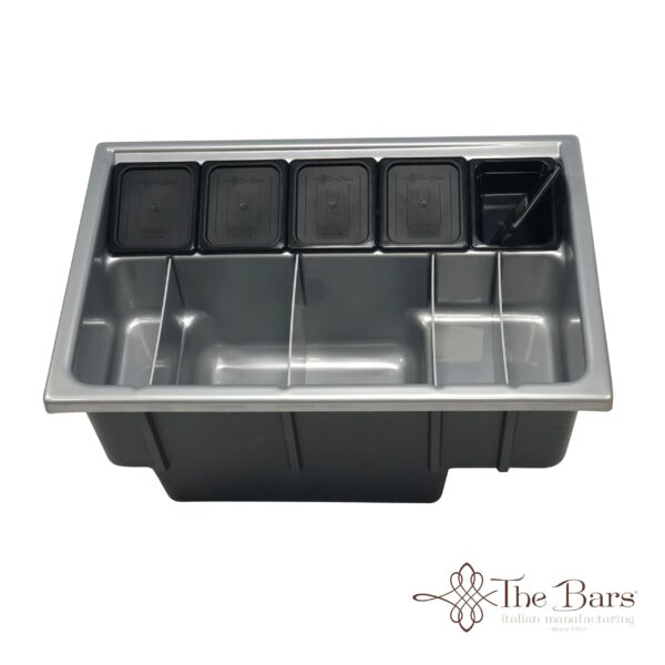 Estación de coctelería empotrable gris, 84,5 cm, ABS y policarbonato