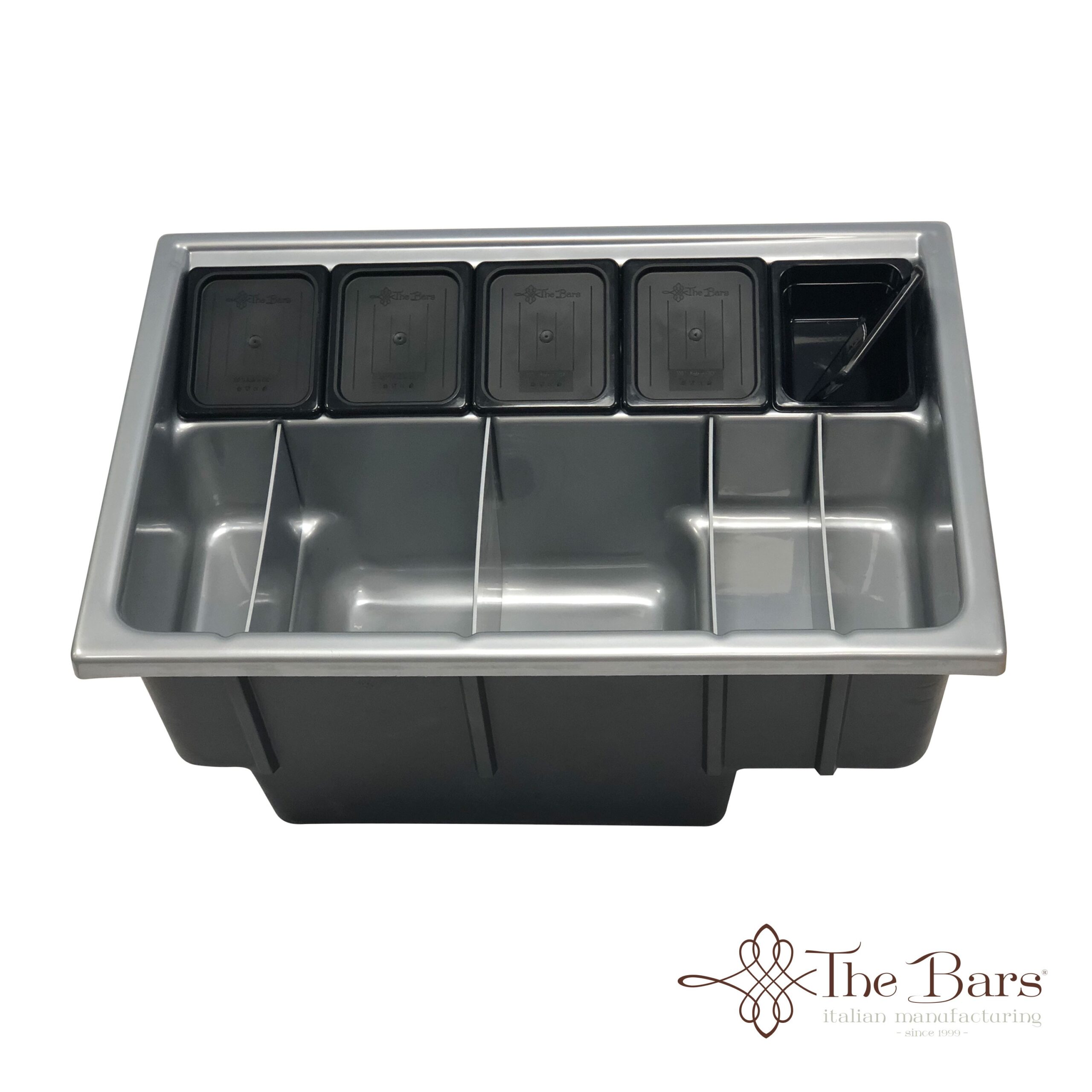 Estación de coctelería empotrable gris, 84,5 cm, ABS y policarbonato