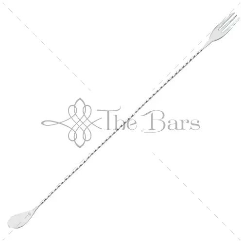 Cuchara de bar con tenedor Nettuno 45 cm, acero inoxidable