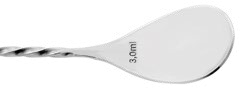 Cuchara de bar con tenedor Nettuno 45 cm, acero inoxidable - Imagen 3