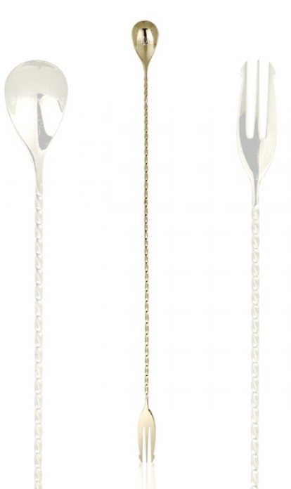 Cuchara de bar tridente Lumian 40 cm, acero inoxidable 18/10 - Imagen 5