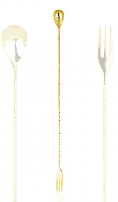 Cuchara de bar tridente Lumian 40 cm, acero inoxidable 18/10 - Imagen 3