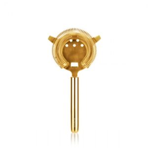 Colador Hawthorne Lumian con dos lengüetas, acero inoxidable - Oro