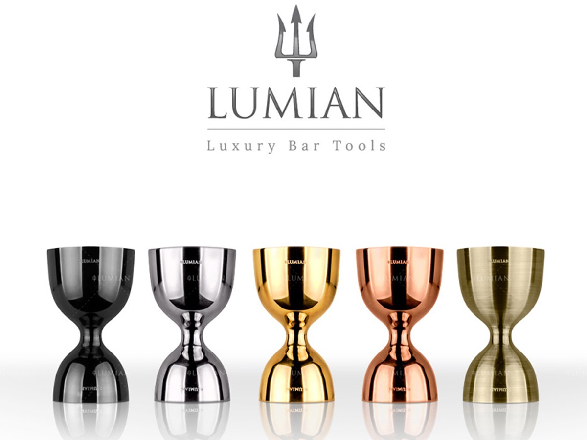 Jigger vintage Giove Lumian 30/60 ml, acero inoxidable