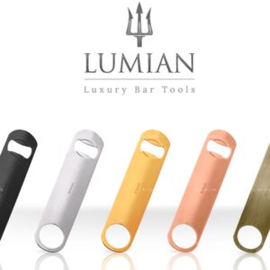 Abrebotellas Lumian de acero chapado 18 cm, cinco acabados