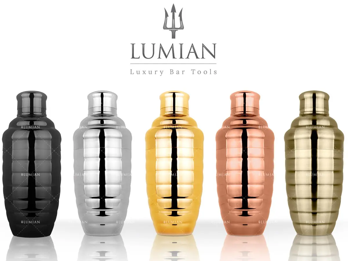 Coctelera cobbler Bomber Lumian 50 cl, acero inoxidable