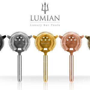 Colador Hawthorne Lumian con dos lengüetas, acero inoxidable
