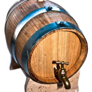 Barril de roble de 2 litros con grifo, tapón y pedestal