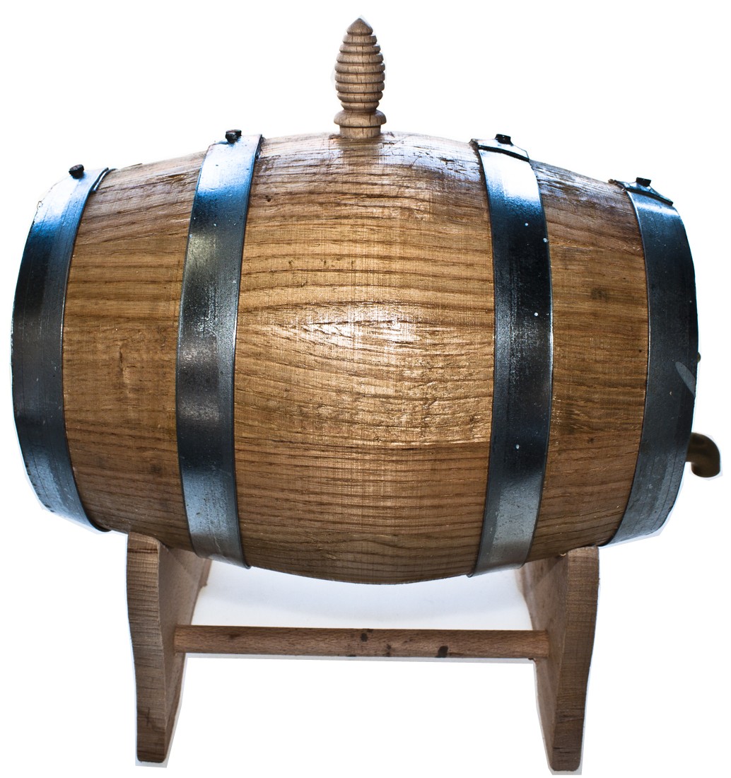 Barril de roble de 2 litros con grifo, tapón y pedestal - Imagen 2