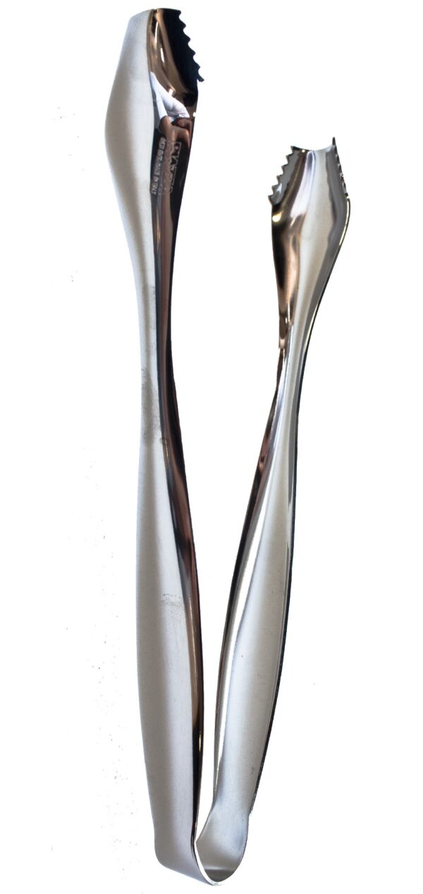 Pinza para hielo de acero inoxidable, 18 cm, puntas de garra