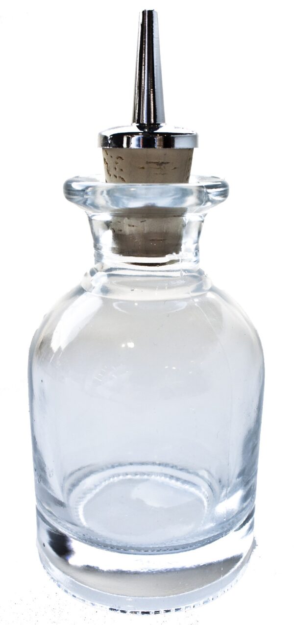 Botella de bitter de vidrio 100 ml con tapón Dash Pour