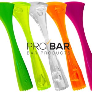 Muddler de policarbonato ergonómico con cabeza estriada, 21 cm