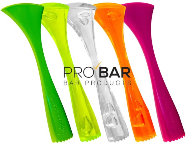 Muddler de policarbonato ergonómico con cabeza estriada, 21 cm
