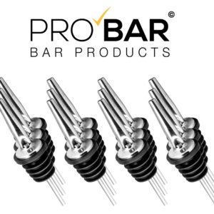Pico vertedor de acero inoxidable con base de caucho, pack de 12