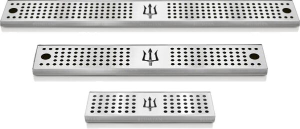 Bar mat de acero inoxidable perforado, 30, 60 o 90 cm