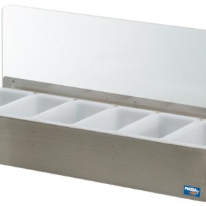 Contenedor para guarniciones de 6 tarrinas, acero, 45 cm