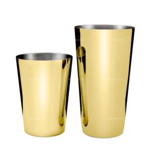 Coctelera Boston Yokai y half tin Lumian 18-28 oz, acero inoxidable - Oro