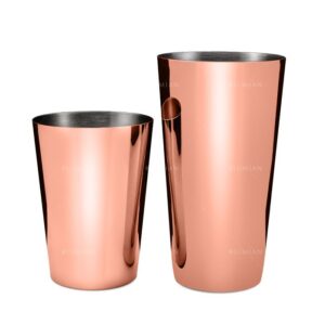 Coctelera Boston Yokai y half tin Lumian 18-28 oz, acero inoxidable - Cobre