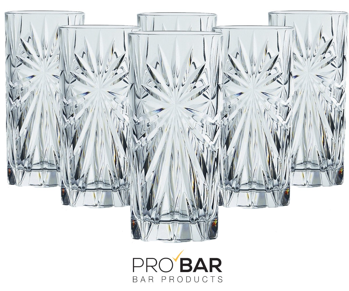 Vaso tumbler Oasis 36 cl, incisiones vintage, pack de 6 - Imagen 2
