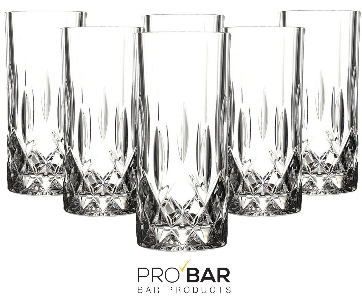 Vaso tumbler Opera 35 cl, cristal decorado, pack de 6