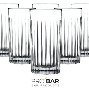 Vaso tumbler Timeless 44,3 cl, tallado vertical, pack de 6