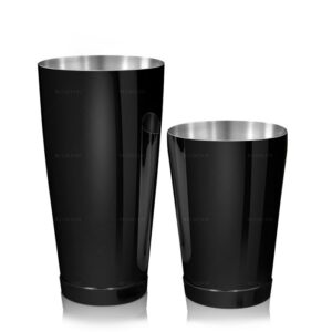 Coctelera Boston Kenko Lumian 28 oz con half tin 18 oz, acero inoxidable - Negro