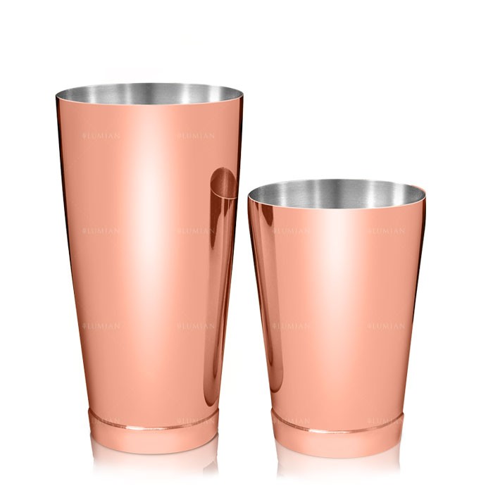 Coctelera Boston Kenko Lumian 28 oz con half tin 18 oz, acero inoxidable - Imagen 5