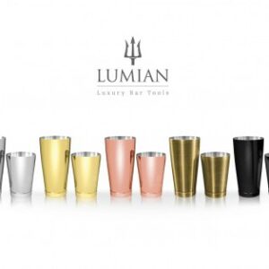 Coctelera Boston Kenko Lumian 28 oz con half tin 18 oz, acero inoxidable