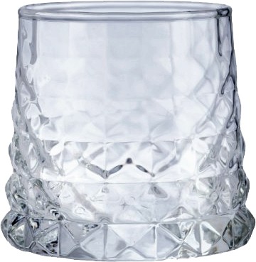 Vaso old fashioned Diamond 32 cl con tallado de diamante, pack de 6 - Imagen 3