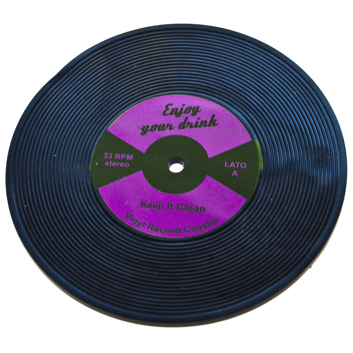 Posavasos de vinilo de goma natural, 10 cm, 6 colores - Imagen 6