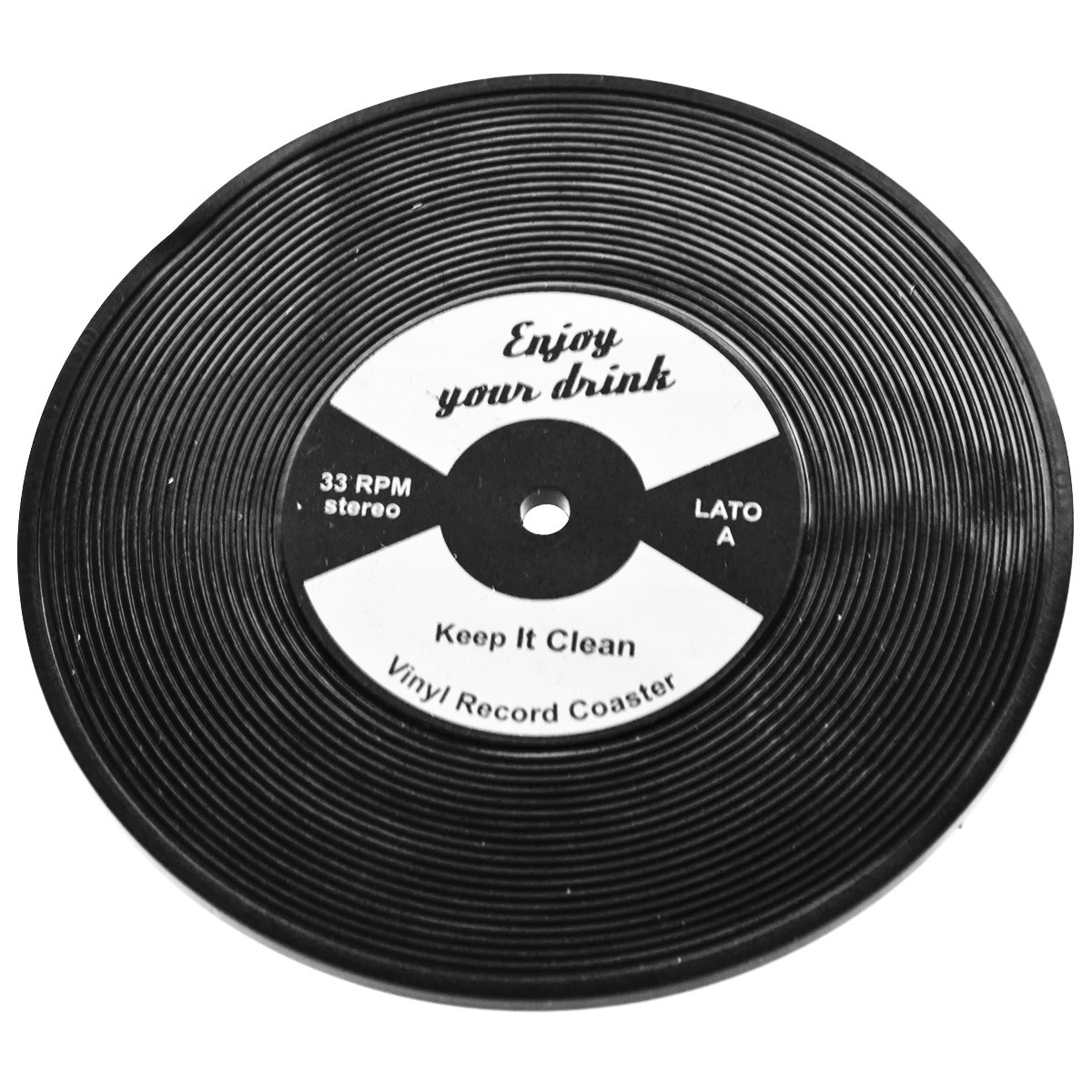 Posavasos de vinilo de goma natural, 10 cm, 6 colores - Imagen 3