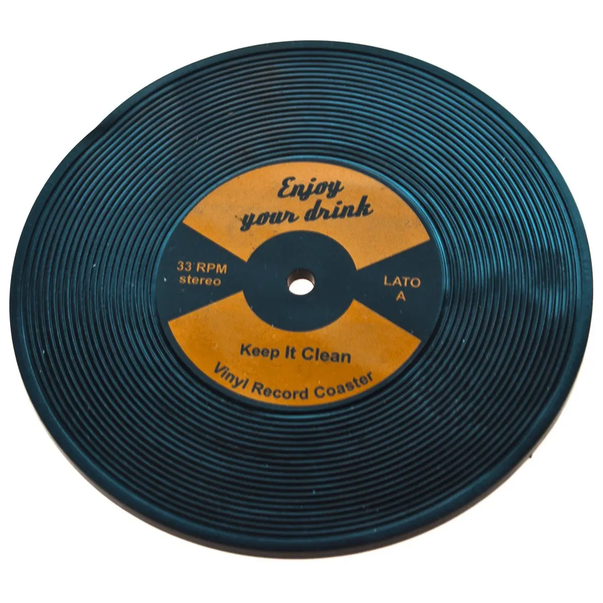 Posavasos de vinilo de goma natural, 10 cm, 6 colores - Imagen 5
