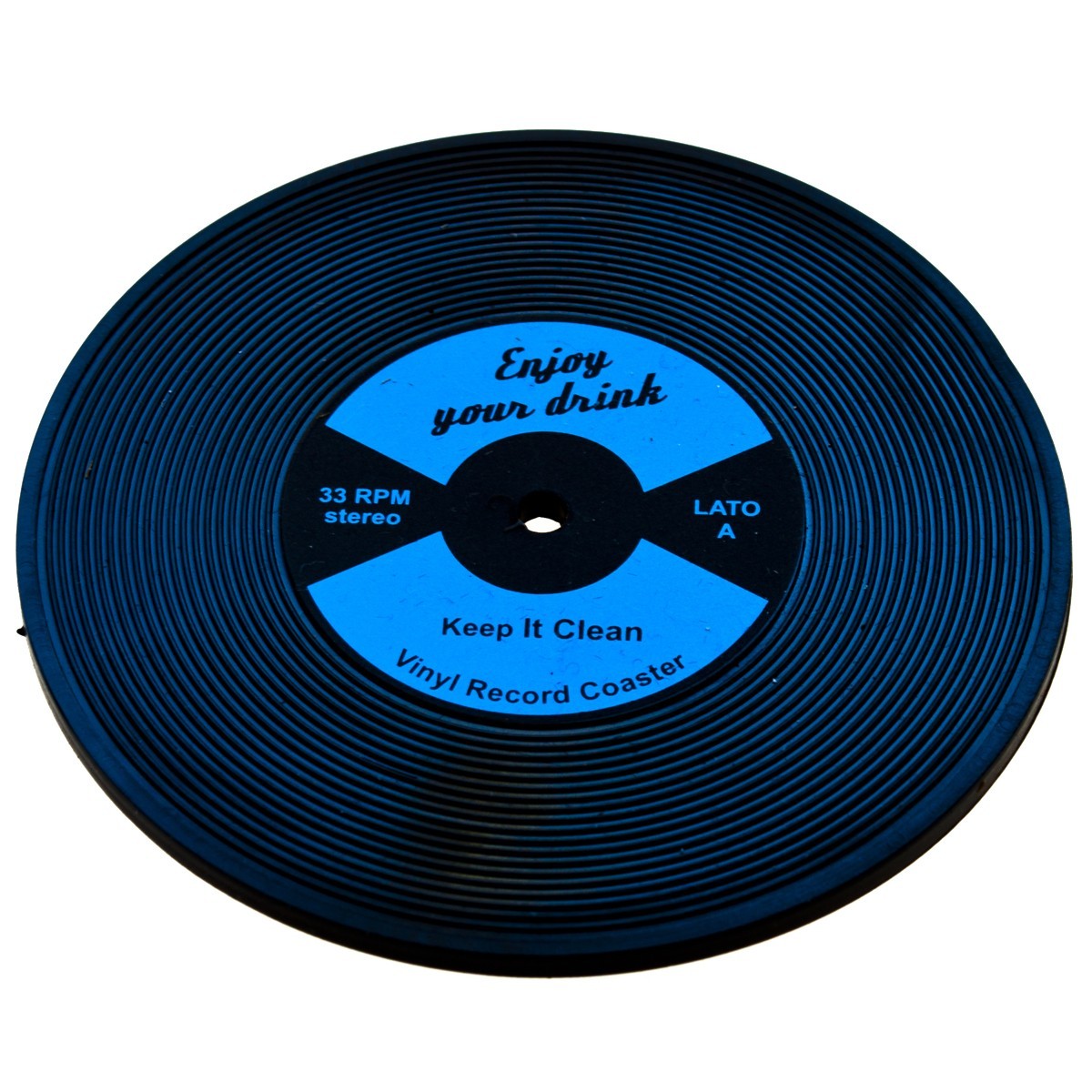 Posavasos de vinilo de goma natural, 10 cm, 6 colores - Imagen 7