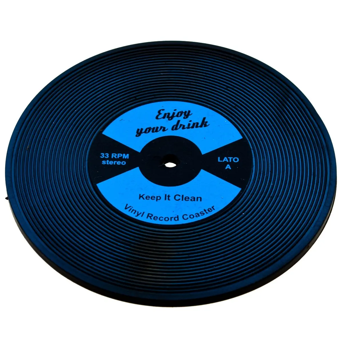 Posavasos de vinilo de goma natural, 10 cm, 6 colores - Imagen 7