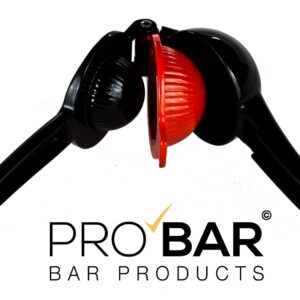 Exprimidor profesional PRO para lima y limón, negro y rojo