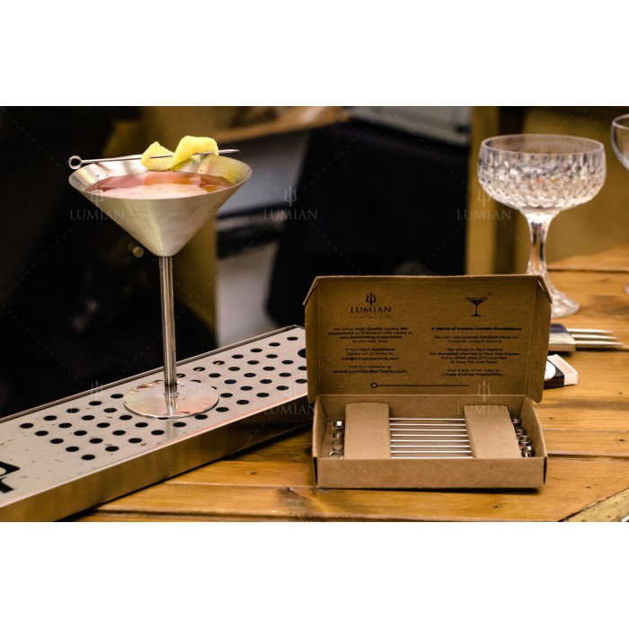 Pack de 10 pinchos de cóctel, acero inoxidable - Imagen 3